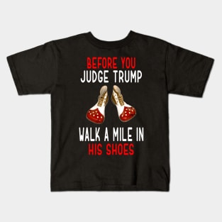 FUNNY ANTI TRUMP SHOES Kids T-Shirt